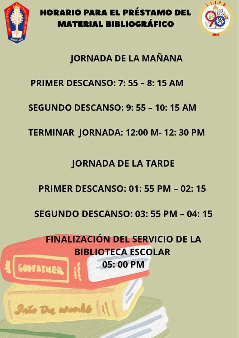 HORARIOS PRÉSTAMO LIBROS